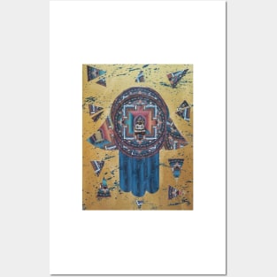 Sacred Space Hamsa by Harriette Knight Posters and Art